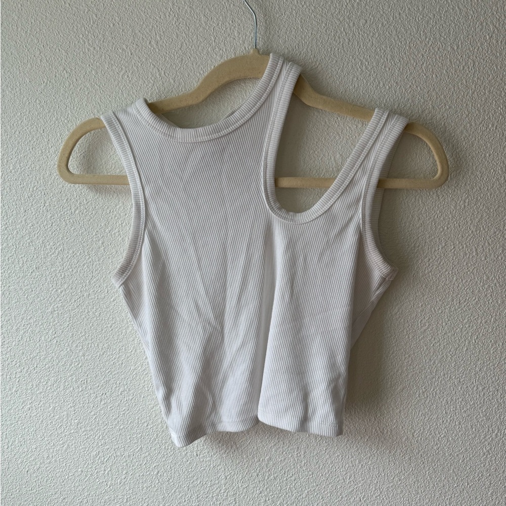Future Collective white crop top tank